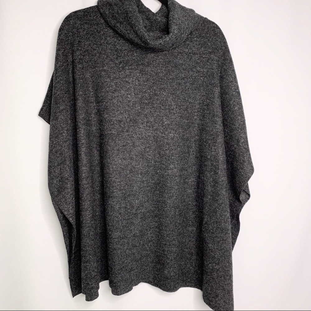 GAP Body Dark Grey Fleece Poncho M/L